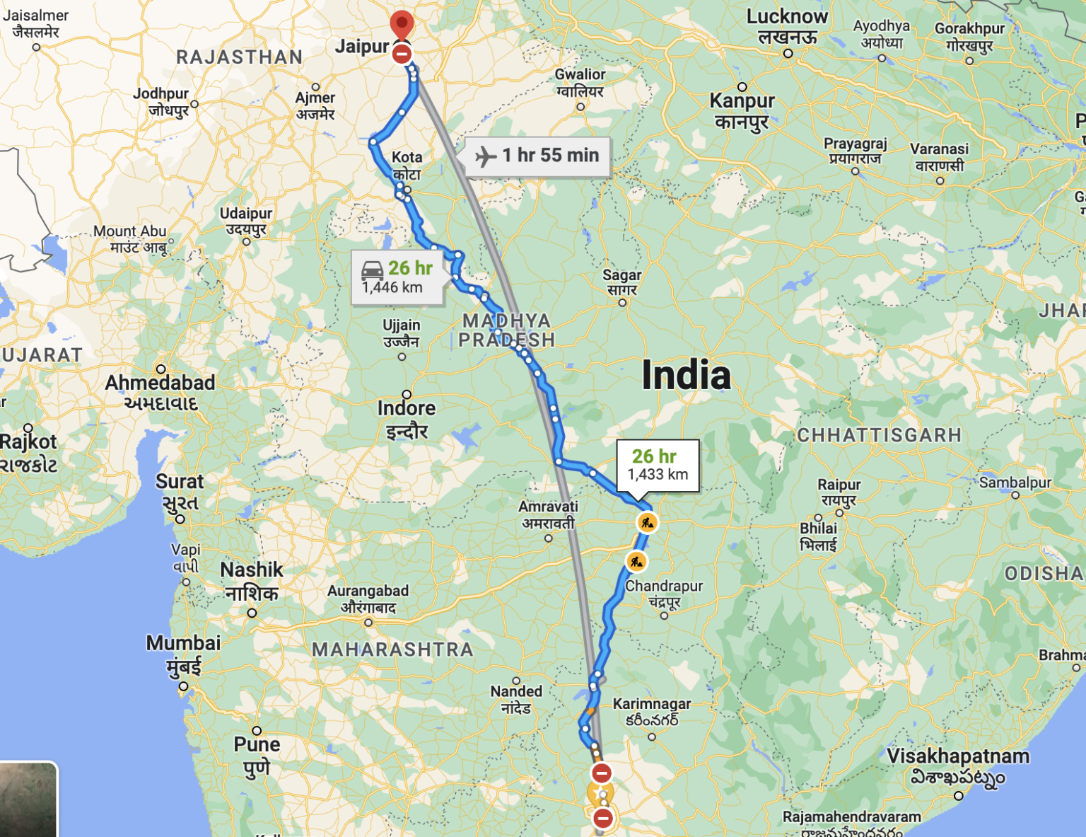 Hyderabad to Manali Road Trip by car Route Map Plan, Itinerary Andhra Pradesh